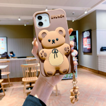 Apple 12 phone shell 11 new original x Cubic xr small bear xsmax thickened iphone7 cute 8plus cartoon 6 creative sp couple se2 silicone xmax