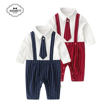 2021 spring dress male baby jumpsuit newborn baby Full Moon dress gentleman dress