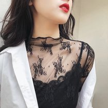 Long sleeve loose lace base shirt mesh coat top 2021 summer new Korean womens embroidery hollow blouse