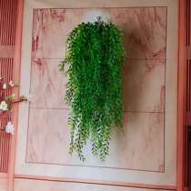 Simulation weeping willow willow leaves bamboo leaves fake plastic rattan vines wall-mounted green plant leaves wedding balcony ceiling decoration