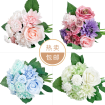 Makeup emulation Rose bouquet Home Living room Bedroom desk Decorative Pendulum flower Flowers emulated silk flower