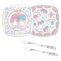 Hong Kong Genuine Double Neutron Stars Melody Big Ear Dog Cute Next Afternoon Tea Wedding Decoration Sweet and Dish Fork Gift