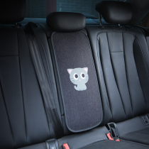 Car Rear Middle Central Backrest Cushion Armrest Pad Cartoon Cute Woman In-car Accessories Cotton Linen Accessories