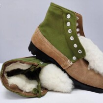3515 strong mens head shoes wool boots fur-turning leather mens cotton shoes winter warm outdoor high-top mens shoes