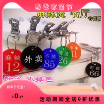 Custom number plate number Spicy Hot called Number plate with clip Dining Card Plastic Restaurant Equal Sign Hand Card Customize