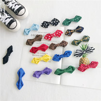 Childrens pure cotton canvas collar tie child safety pin Butterfly knot boy girl performance wedding sharp corner collar tie