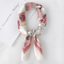 Air quality Korean small square towel ins new hair belt Joker professional small scarf spring and summer autumn decorative small silk scarf
