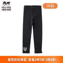 (size 90)Bo En Bo love girls leggings Double-layer velvet thickened childrens autumn and winter warm pants Pants Hui