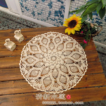 Round Tablecloth Cotton White Feather Hand Crochet Doilies