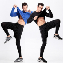 Mens quick-drying gym sportswear tight-fitting basketball training uniform running spring and autumn long sleeve three-piece suit