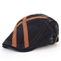 Rush hat tide mens spring fall Forward hat Cowboy cloth hat casual Korean version well character Handsome Duck Tongue Hat