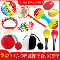 Chasing hammer no baby sand hammer red baby small listening player color Rattle grip visual training freshman toy training