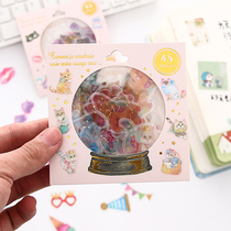 Cute cartoon drifting bottle sticker bag literary Xiaoqing novice account sticker material diary photo album decoration sticker