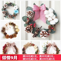 Garland wreath Christmas decoration door hanging decorations creative weaving hanging material rattan material rattan handmade material diy