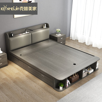 Modern minimalist storage bed tatami bed 1 8 multifunctional double bed 1 5 Nordic storage bed air pressure high box bed