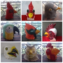 Rooster mask cos animal headgear small bird hen cute girl performance Bird eagle mask animal mask