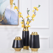 Living room flower arrangement decoration Light luxury flower ceramic hydroponic small vase Dining table TV cabinet Home dry flower decoration