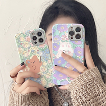 lizardhill Cute Bear Couple applies Apple 13promax mobile phone shell new iphone11 female 12pro silicone iphox x