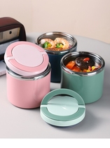 Insulated soup cup barrel office portable 1 staff lift lunch box with lid porridge bowl sealed small braising pot with soup box