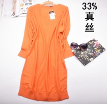 Q knitted dress thin foreign trade big size big brand short loose silk base skirt pull home sweater skirt