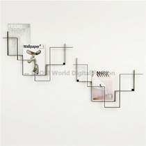 Nordic style Wrought iron shelf Newspaper rack Living room wall-mounted magazine rack bookshelf Modern simple creative storage rack