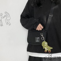  Student canvas small square bag womens bag 2020 new trendy Korean version of wild messenger bag female ins shoulder bag girl