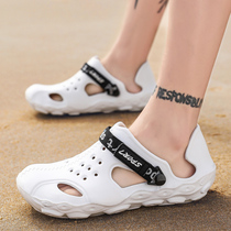 Summer Breathable Dongle Shoes Mens Non-slip Sandals Outside Wearing Non-slip Korean Version Individuality Beach Shoes Amphibious Cool Tug