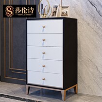 Cabinet of drawers American solid wood storage cabinet light luxury bedroom wall drawer cabinet chest chest chest chest chest modern lockers