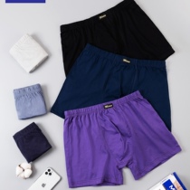 Min underpants male fat cotton flat high waist four corners fat trousers fat and large cotton fat man 1700