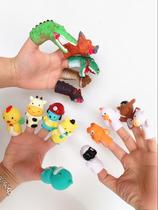 Finger dinosaur hand puppet finger doll simulation animal Finger Set soft silicone kindergarten baby interactive toy