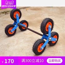 Thickened building truck wheels six-wheel load King six-wheel stair truck tripod wheel car