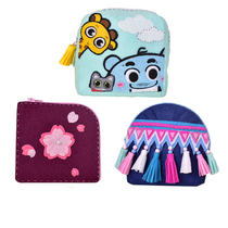 Zero wallet large collection of coins carry small bag non-woven hand fabric diy material bag making cut-free