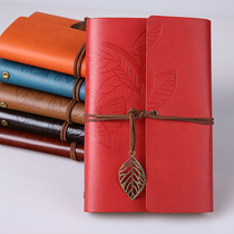 Japan-ROK Creative Notebook Customized One-leaf Qiaqiu Travel Day to remember this loose-leaf retro leaves notepad