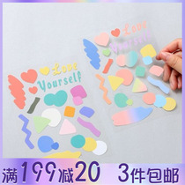 Pleple Korea macaron gradient color sticker phone ipad computer handbill sticker removable with waterproof sticker