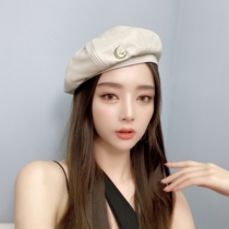 South Korea Tide Pint Rivet Hat Women Berets Spring Inron Retro Cortex Anise Pumpkin Hat Mesh Red Painter Hat