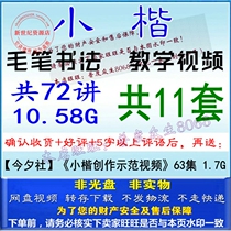 Brush calligraphy small case teaching video character writing beginner copybook zero basic regular script introductory tutorial collection