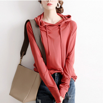 Sweater 2021 new womens long sleeve spring and autumn loose slim Korean casual versatile with hooded pullover jacket jacket