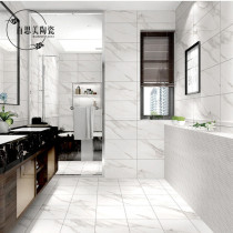 Jazz White Glazed Face Brick 300x600 Straight Side Porcelain Sheet Bathroom Toilet Non-slip Small Floor Tiles Kitchen Toilet Tiles