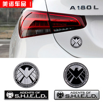 Avengers Alliance God Shield Car Mark American Captain Car Sticker Car Personality Metal Badge body Affixed Tail