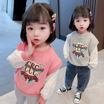 Girls' Internet Red Fashionable Guard Clothes 2022 New Children's Clothing Korean Version of Foreign Gas Baby Autumn Cowboy Tide