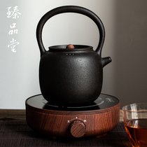 Five elements of health pot rough pottery lifting beam pot ceramic kung fu tea set boiled tea pot old Puer electric pottery pot