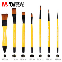 Morning gouache paint brush set primary school students with art painting gouache acrylic oil painting watercolor multi-specification brush set beginner painting brush Basic Set 7