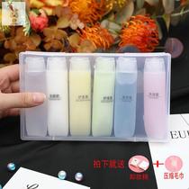 7 portable piece set boxed hose squeeze bottle cosmetics shampoo shower gel bottle Lotion set travel