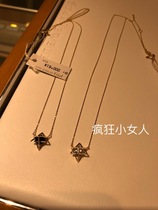 Japanese star jewelry girl six stars 10K agate zircon necklace