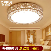 Op Lighting LED ceiling lamp round bedroom lamp simple modern living room lamp warm book room lamp hollow illusion beauty