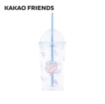 KAKAO FRIENDS summer cartoon straw water cup cute fart peach apeach swimming pattern 450ml cup