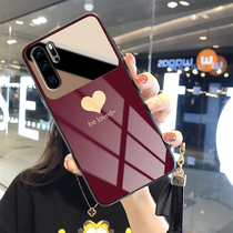 Suitable for loving Huawei p30 mobile phone shell female net red Huawei p30pro glass mirror personality creativity new ultra-thin p30 all-bag anti-fall couple wave fashion limited edition cosmetic mirror sleeve