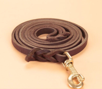 Small medium-sized large canine dog traction rope with gold mullabrador bull leather collar for dog rope dog chain