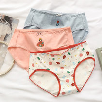 Underpants female cotton girl cute Japanese girl junior high school student high school student sweet girl triangle shorts head