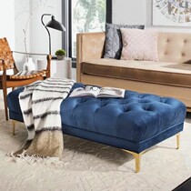 Simple modern fabric sofa bench clothes and hats clothing shoes shop pull buckle change shoe stool velvet stainless steel bed tail stool